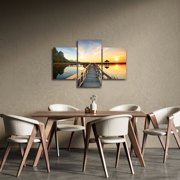 Tablou ponton din lemn (90x60 cm)