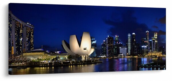 Tablou Singapore nocturn (120x50 cm)