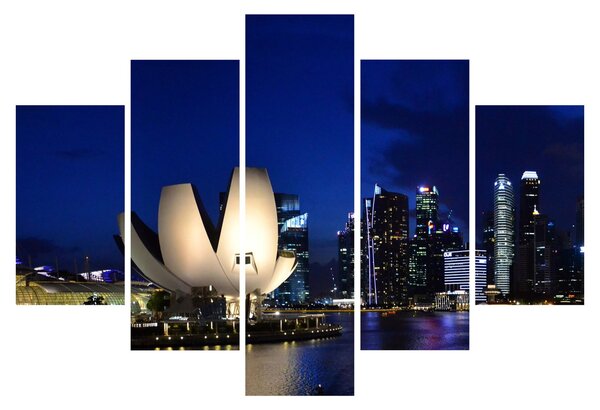 Tablou Singapore nocturn (150x105 cm)