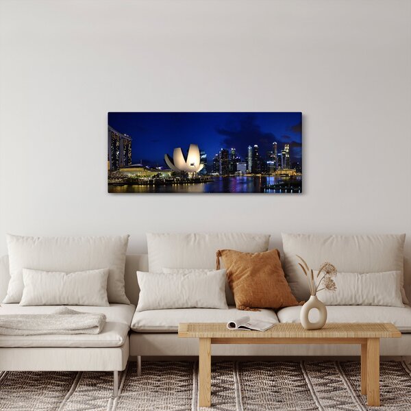 Tablou Singapore nocturn (120x50 cm)