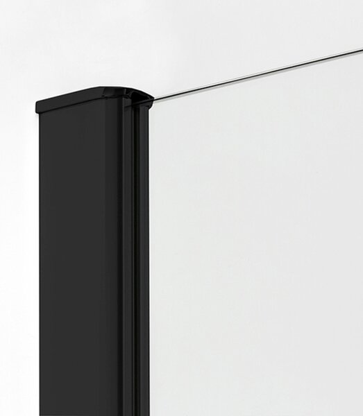 New Trendy New Komfort Black cabină de duș 90x90 cm semicircular negru mat/sticlă transparentă K-0469