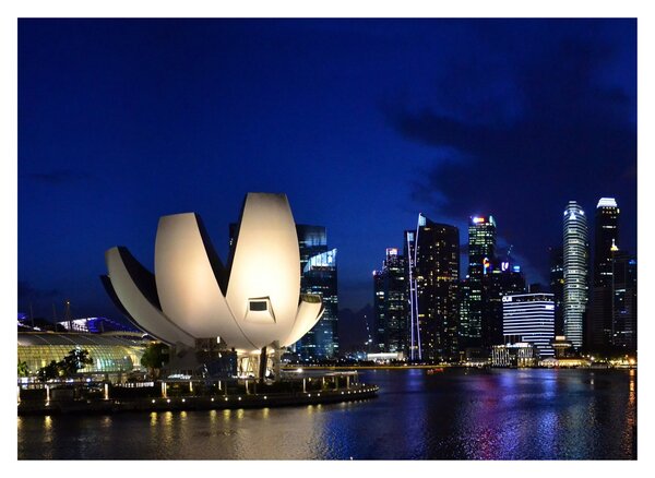 Tablou Singapore nocturn (70x50 cm)