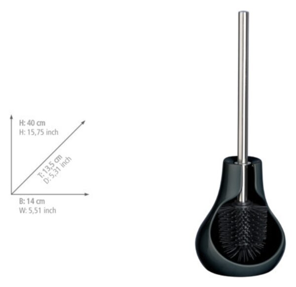 Wenko Drop Neo perie de toaletă stativ negru 23362100