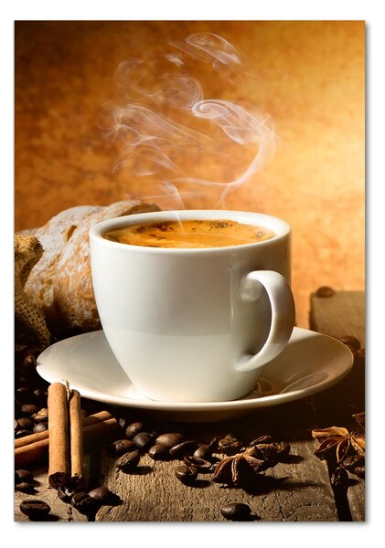 Tablou pe pe sticlă ceașcă de cafea