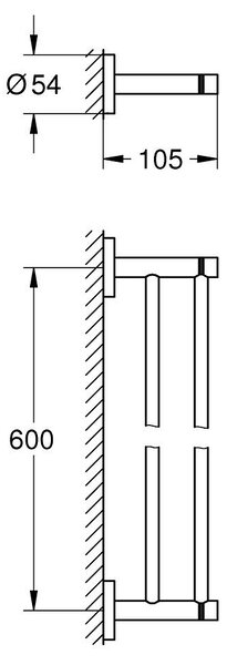 Grohe Start bară prosop Brushed Hard Graphite 41203AL0