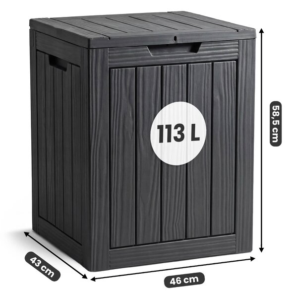 Cutie de grădină 113 L (neagră). Promo -17%. 1152400