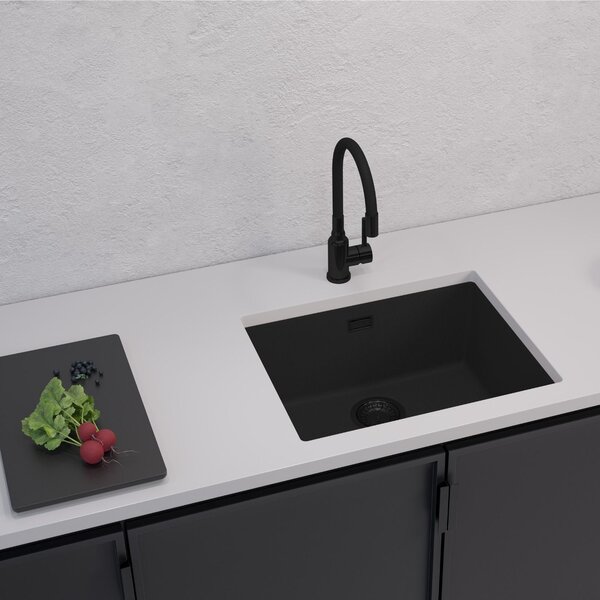 Alveus Flexa baterie bucătărie pe picior negru 1147056