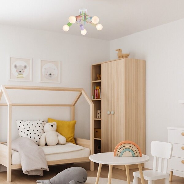 Rabalux Linett lampă de tavan 5x40 W multicolor 6340