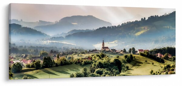 Tablou - sătuț în ceață (120x50 cm)