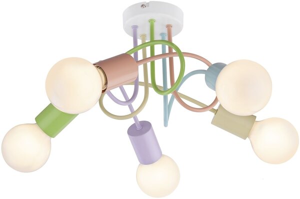 Rabalux Linett lampă de tavan 5x40 W multicolor 6340