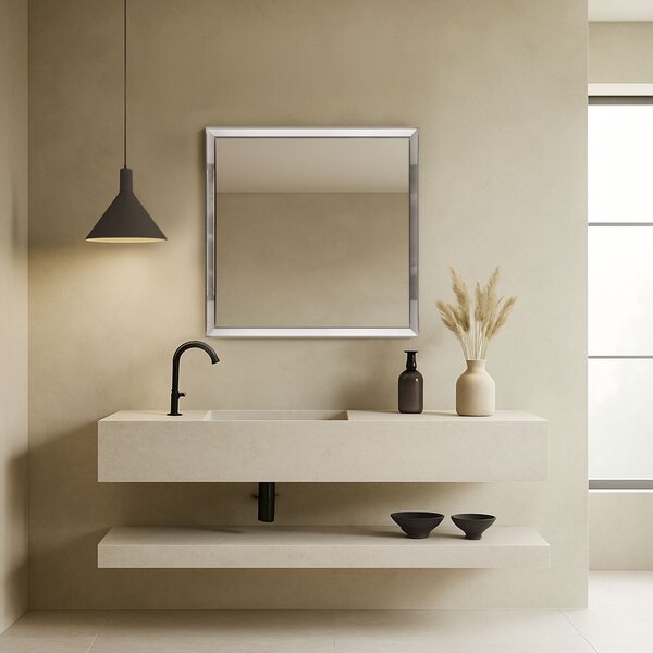 Ars Longa Helsinki oglindă 75.2x75.2 cm pătrat nichel HELSINKI7070-N
