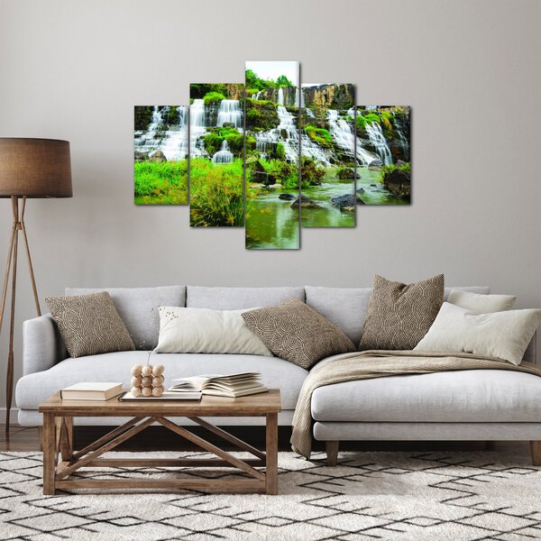 Tablou - cascade cu plante (150x105 cm)