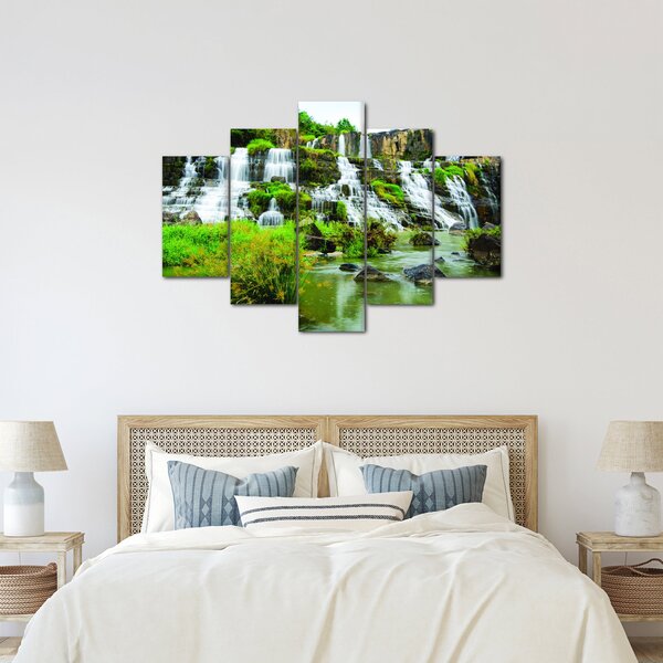 Tablou - cascade cu plante (150x105 cm)