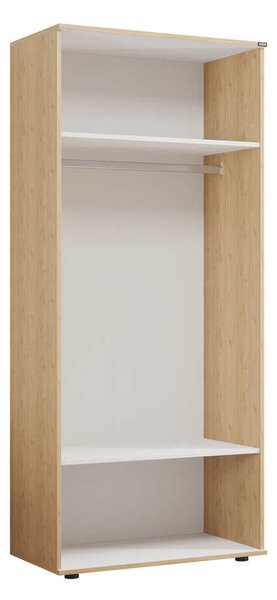 Dulap Haine Adore Trendline cu 2 usi si umeras, Alb - Stejar, 80x187x47 cm