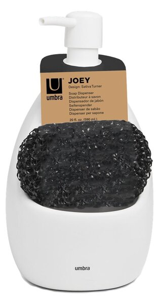 Dozator de săpun lichid alb din ceramică 590 ml Joey – Umbra