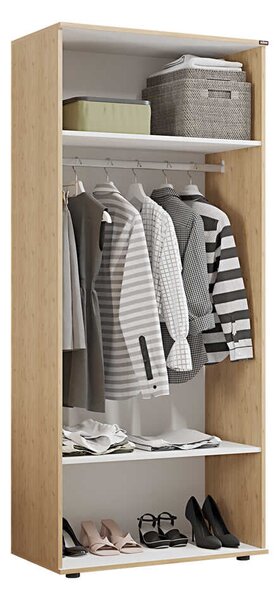 Dulap Haine Adore Trendline cu 2 usi si umeras, Alb - Stejar, 80x187x47 cm