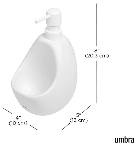 Dozator de săpun lichid alb din ceramică 590 ml Joey – Umbra