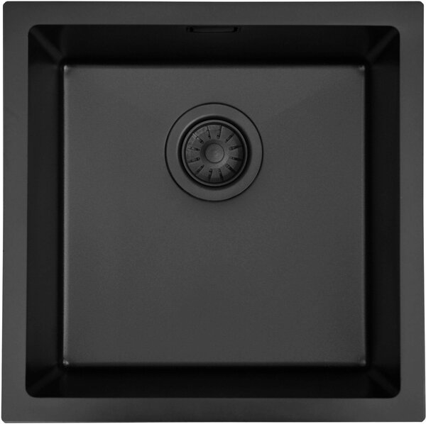 Ruvetti Stelio chiuveta din otel 44x44 cm negru 5001S_PVD_BL50_P