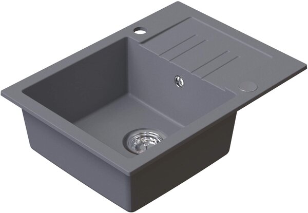 Ruvetti Idelo chiuveta cu baterie și accesorii gri/oțel KG_IDELO120_GR_KORR-BS