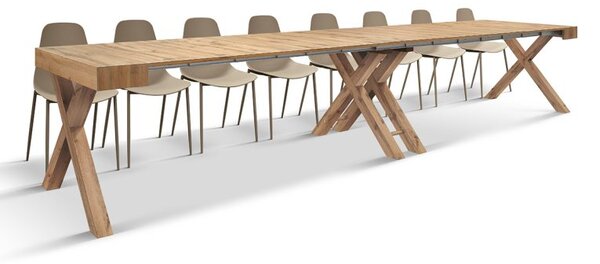 Consolă Linda extensibilă de la 45 cm la 402 cm - ALB