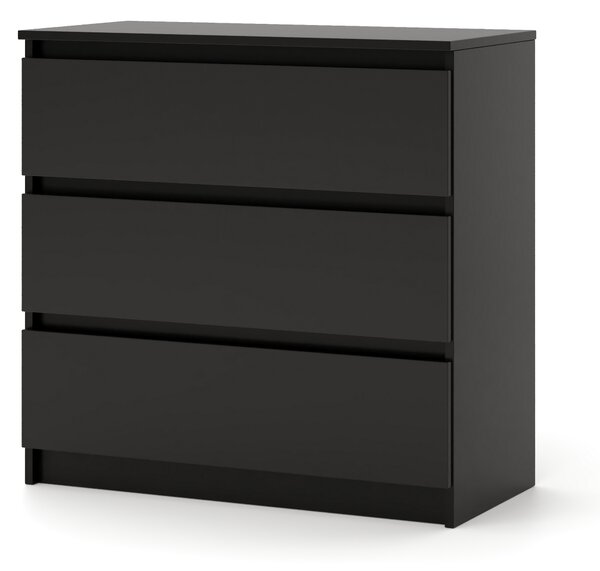 Comodă Linea 80 3S (negru). Promo -16%. 1158017