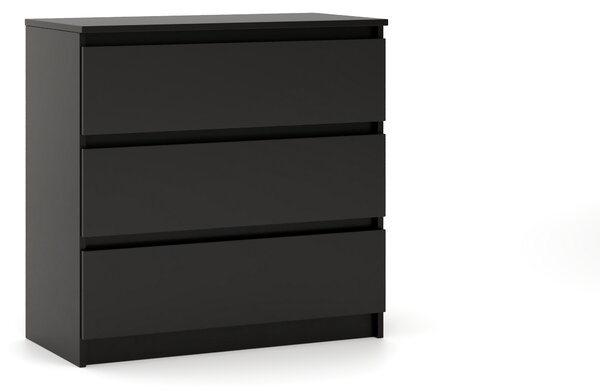 Comodă Linea 80 3S (negru). Promo -16%. 1158017