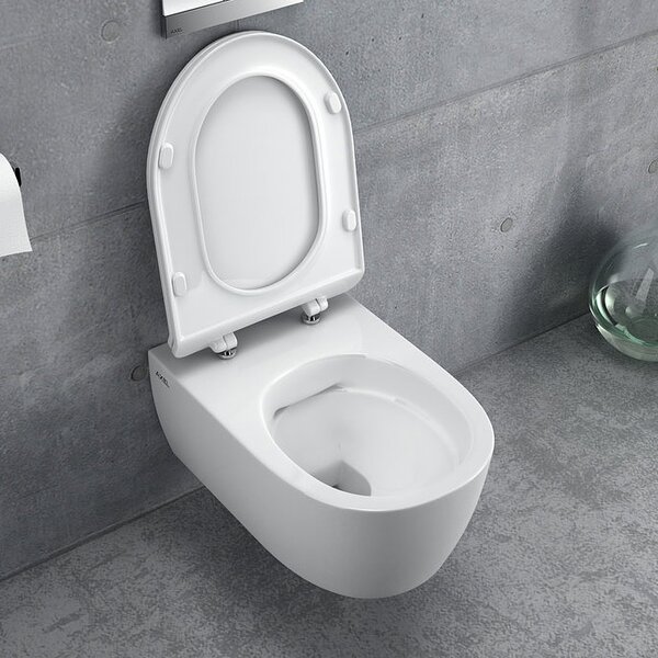 Excellent Doto vas wc cu capac soft-close agăţat fără margine alb CEEX.1404.545.WH