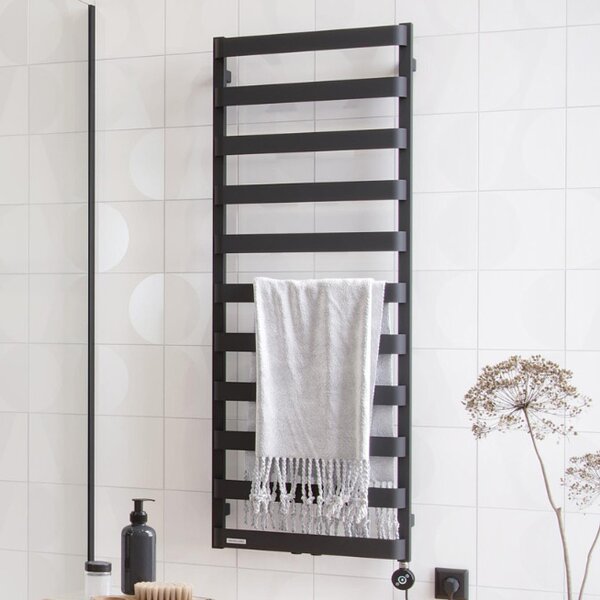 Excellent Meteor calorifer de baie decorativ 137x50 cm negru GREX.ME137.BL