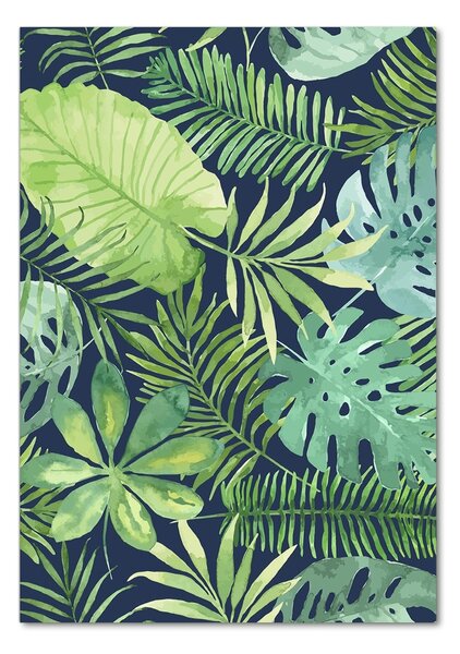 Tablou Printat Pe Sticlă frunze tropicale