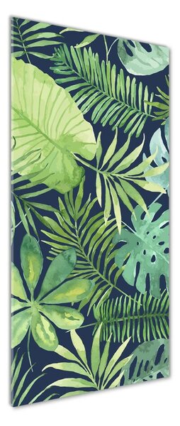 Tablou Printat Pe Sticlă frunze tropicale