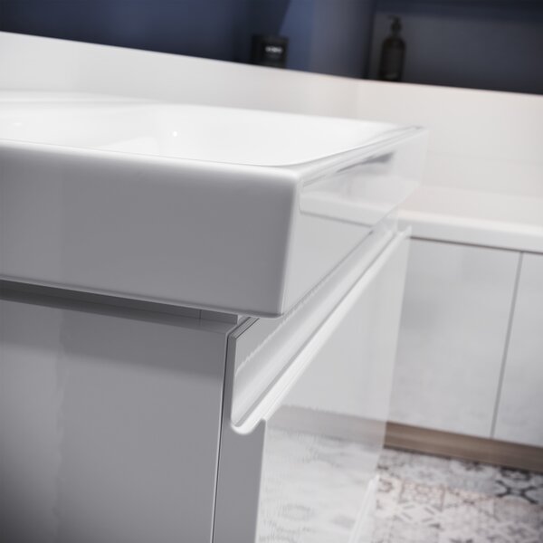 Cersanit Moduo lavoar 80x38 cm dreptunghiular clasică-mobilier alb luciu K116-012