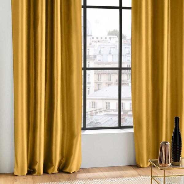 Draperie galbenă din microsatin 140x240 cm Shana – douceur d'intérieur