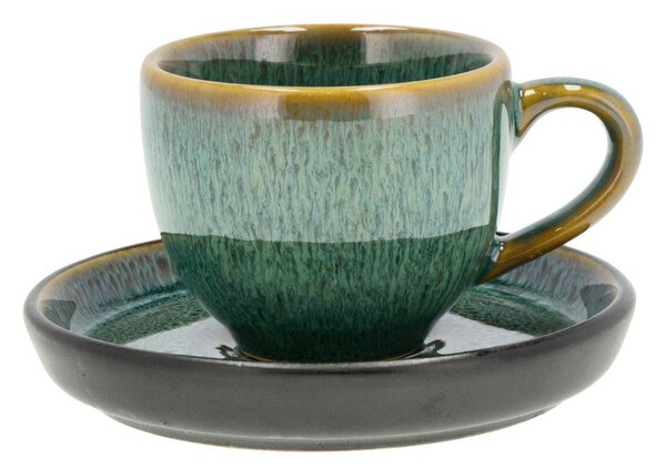 Ceașcă verde pentru espresso din ceramică 70 ml Gastro Green/Black – Bitz