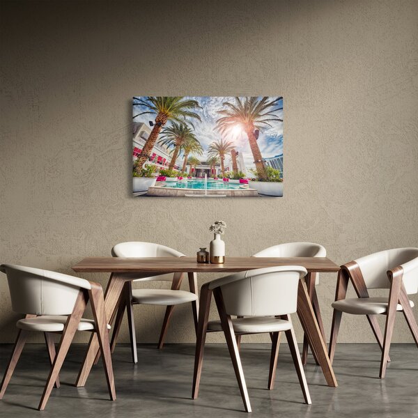 Tablou - palmier cu bazin (90x60 cm)