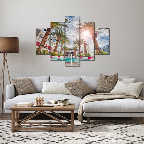 Tablou - palmier cu bazin (150x105 cm)