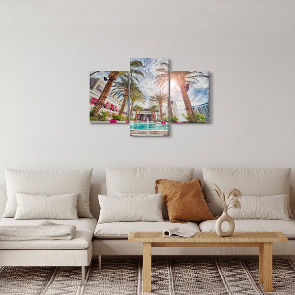 Tablou - palmier cu bazin (90x60 cm)