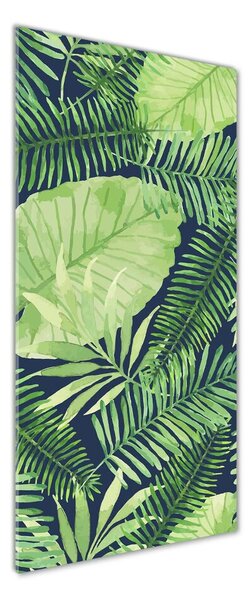 Fotografie imprimată pe sticlă frunze tropicale