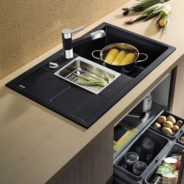 Blanco Metra 6 S Compact chiuvetă din granit 78x50 cm negru 525925