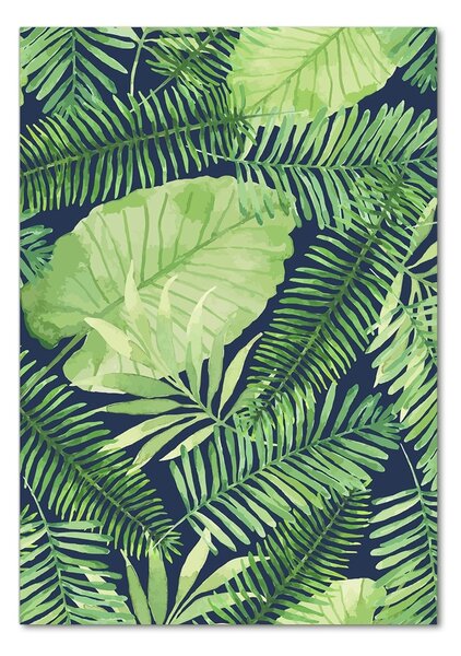 Fotografie imprimată pe sticlă frunze tropicale