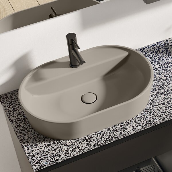 Elita Babette lavoar 62x41.2 cm ovale de blat maro/bej mat RE040620017020
