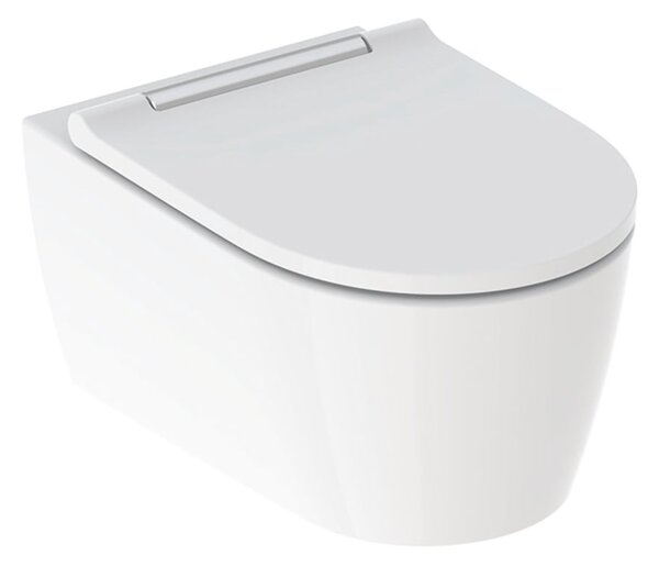 Geberit One vas wc cu capac soft-close agăţat fără margine cu spălare turbionară alb lucios 500.202.01.1