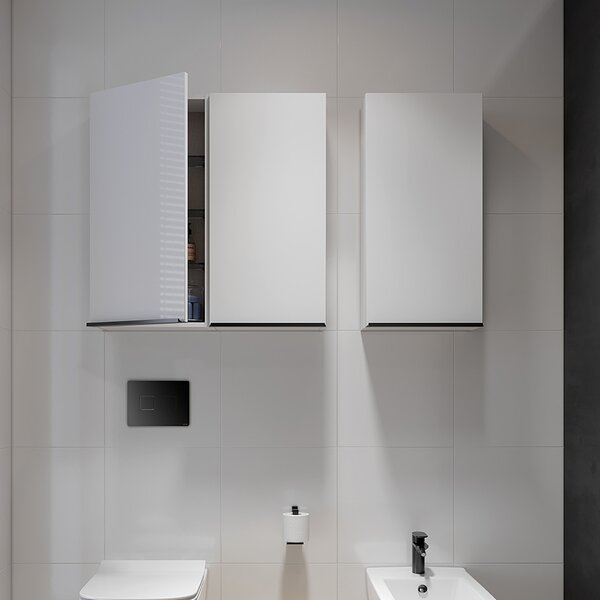 Cersanit Virgo dulap 40x17.95x80 cm laterala pe perete alb S522-039
