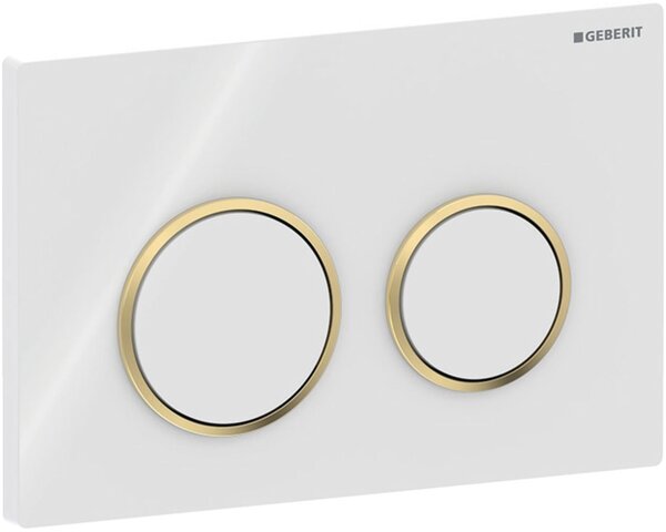 Geberit Omega20 buton de spălare pentru WC alb-auriu 115.085.KK.1
