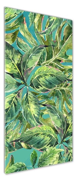 Tablou din Sticlă frunze tropicale