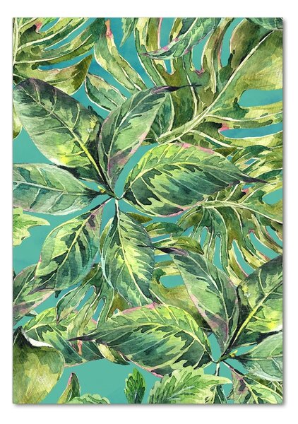 Tablou din Sticlă frunze tropicale