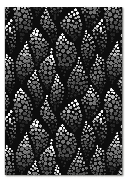 Tablou sticlă Punctele negre-negru