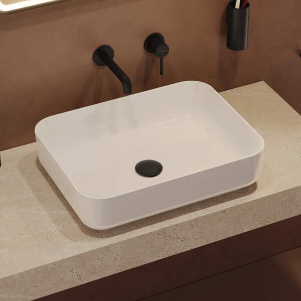 Excellent Cori 2.0 lavoar 50x38 cm dreptunghiular de blat alb luciu CEEX.6901.500.WH