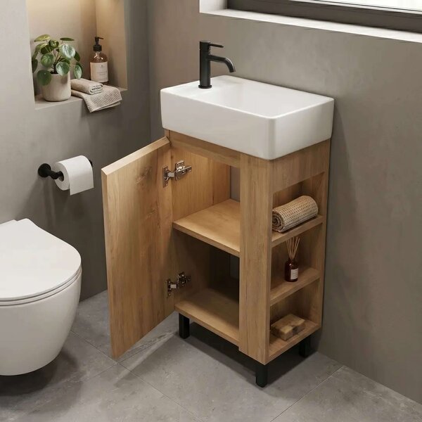 Rea Astra lavoar cu dulap 43 cm maro REA-M0404