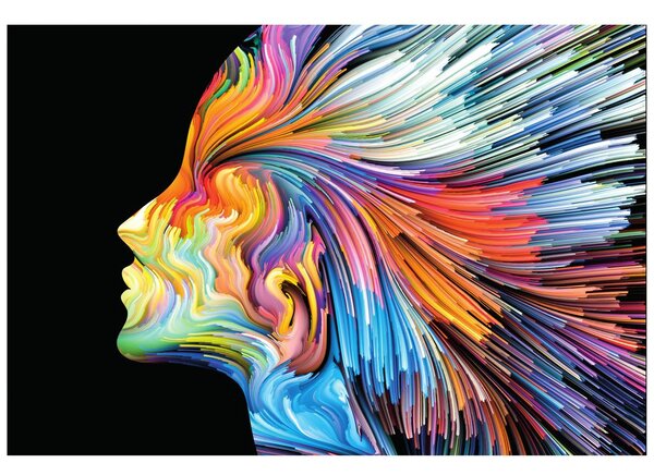 Tapet profilul colorat al feței feminine