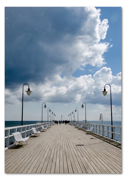 Tablou sticlă Pier în Orłowo